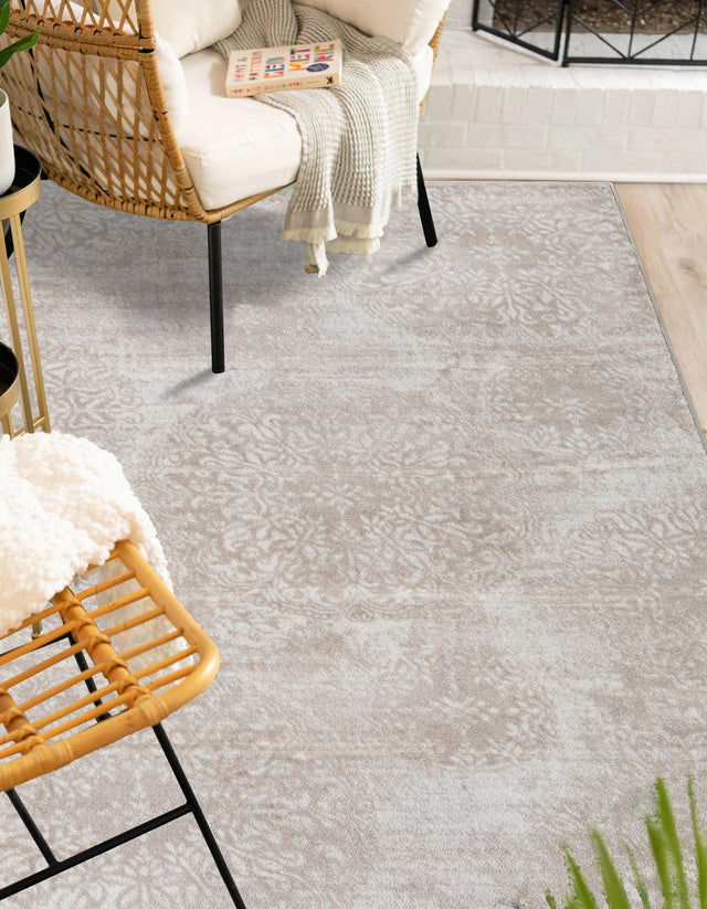 Beige 4' 1 x 6' 1 Sofia Rectangle Area Rug Durable Easy Clean Stain Resistant Unique Carpet for Affordable Interior Home Design for Sale at Rug Engine