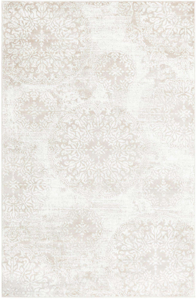 Beige 5' 3 x 8' Sofia Rectangle Area Rug Durable Easy Clean Stain Resistant Unique Carpet for Affordable Interior Home Design for Sale at Rug Engine