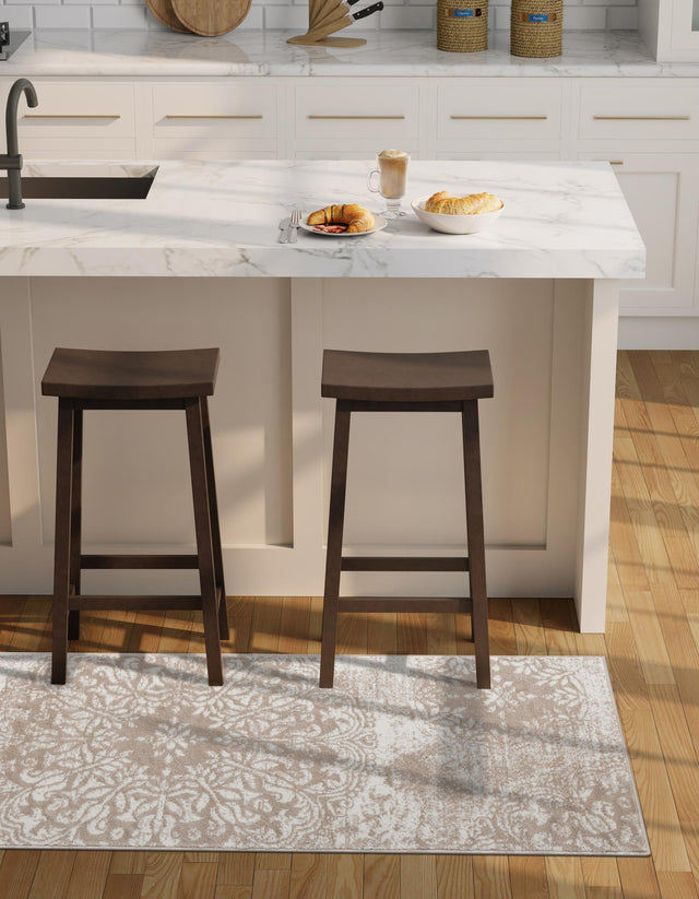 Beige 3' 3 x 19' 8 Sofia Runner Area Rug Durable Easy Clean Stain Resistant Unique Carpet for Affordable Interior Home Design for Sale at Rug Engine