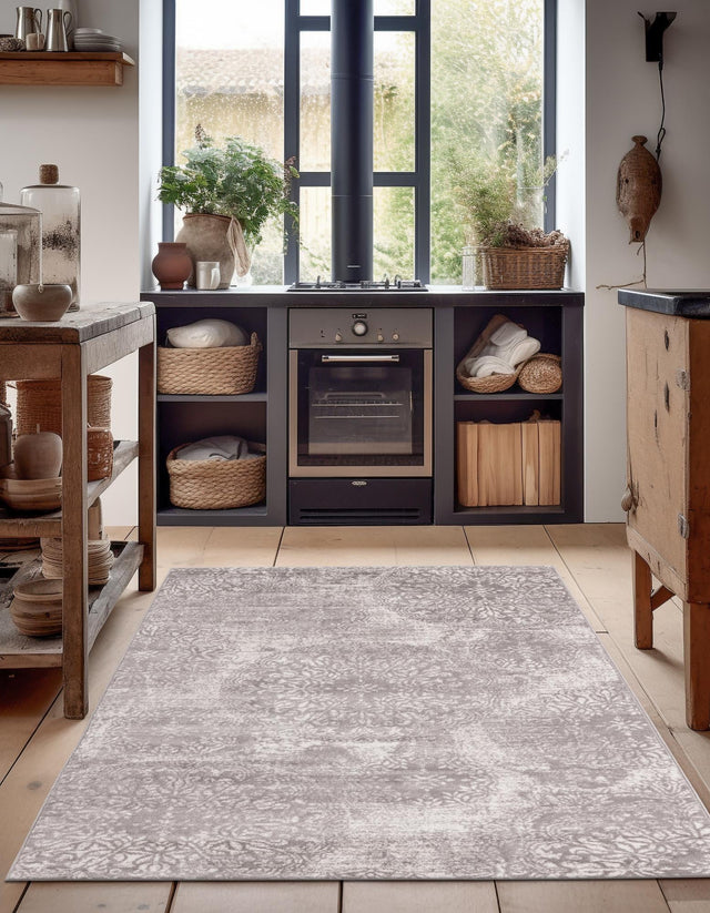 Light Gray 7' 10 x 10' Sofia Rectangle Area Rug Durable Easy Clean Stain Resistant Unique Carpet for Affordable Interior Home Design for Sale at Rug Engine