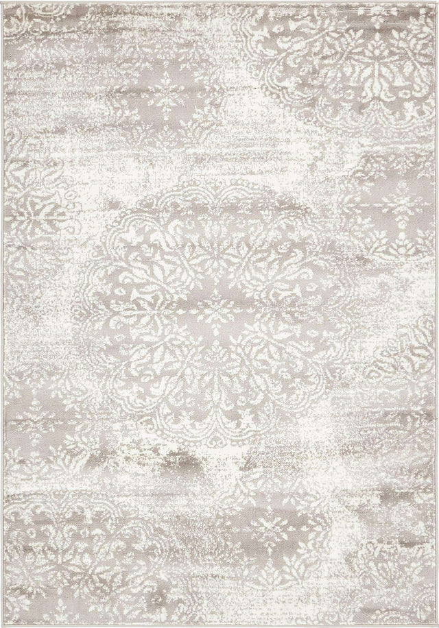 Light Gray 4' 1 x 6' 1 Sofia Rectangle Area Rug Durable Easy Clean Stain Resistant Unique Carpet for Affordable Interior Home Design for Sale at Rug Engine