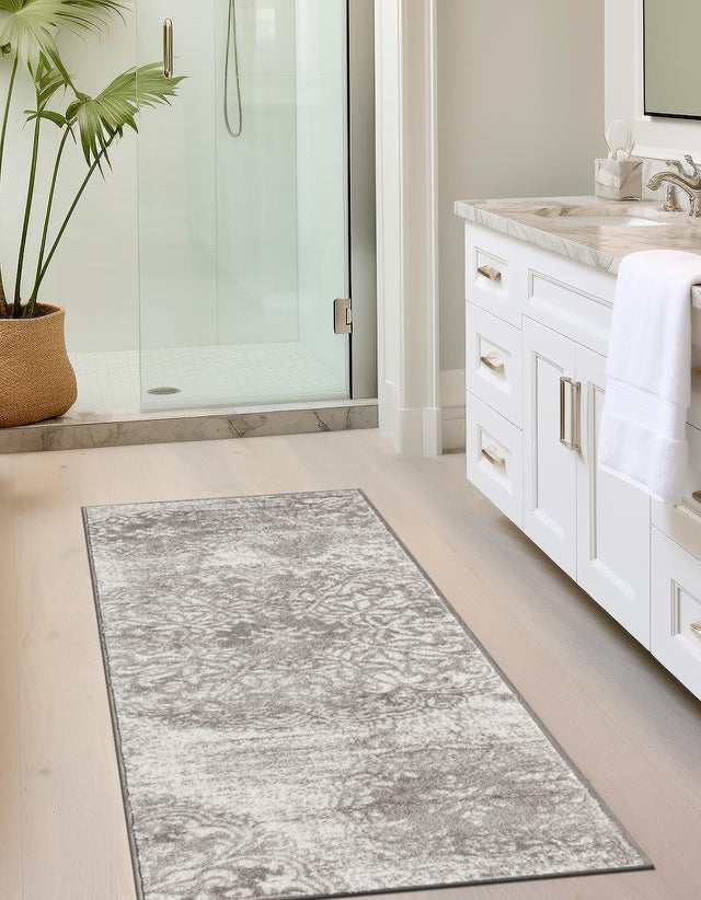 Light Gray 2' x 5' 1 Sofia Runner Area Rug Durable Easy Clean Stain Resistant Unique Carpet for Affordable Interior Home Design for Sale at Rug Engine