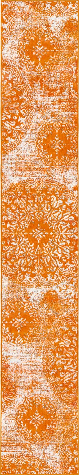 Orange 2' x 13' 1 Sofia Runner Area Rug Durable Easy Clean Stain Resistant Unique Carpet for Affordable Interior Home Design for Sale at Rug Engine