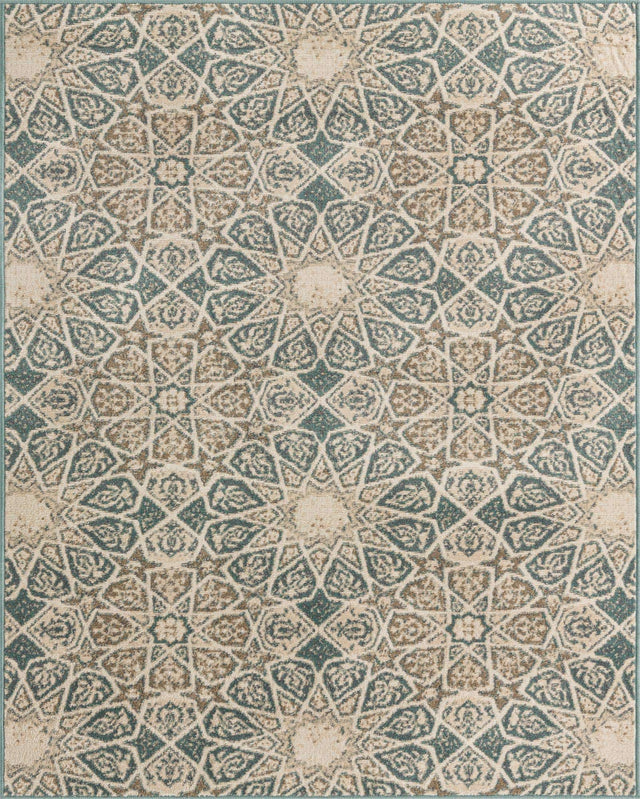 Multicolor 8' x 10' Tuareg Rectangle Area Rug Vintage Inspired Distressed Look Durable Easy Clean Carpet for Unique Home Interiors for Sale at Rug Engine