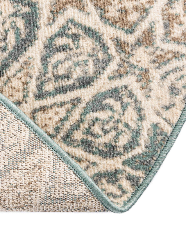 Multicolor 8' x 8' Tuareg Round Area Rug Vintage Inspired Distressed Look Durable Easy Clean Carpet for Unique Home Interiors for Sale at Rug Engine