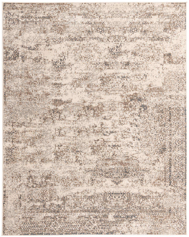 Cream 8' x 10' Tuareg Rectangle Area Rug Vintage Inspired Distressed Look Durable Easy Clean Carpet for Unique Home Interiors for Sale at Rug Engine