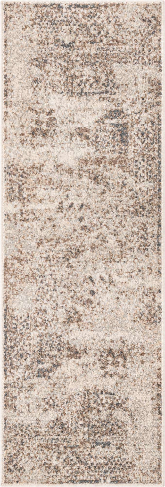 Cream 2' x 6' 1 Tuareg Runner Area Rug Vintage Inspired Distressed Look Durable Easy Clean Carpet for Unique Home Interiors for Sale at Rug Engine