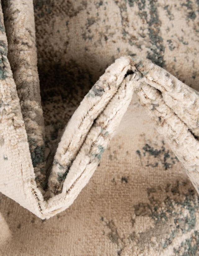 Beige 5' 1 x 8' Tuareg Rectangle Area Rug Vintage Inspired Distressed Look Durable Easy Clean Carpet for Unique Home Interiors for Sale at Rug Engine