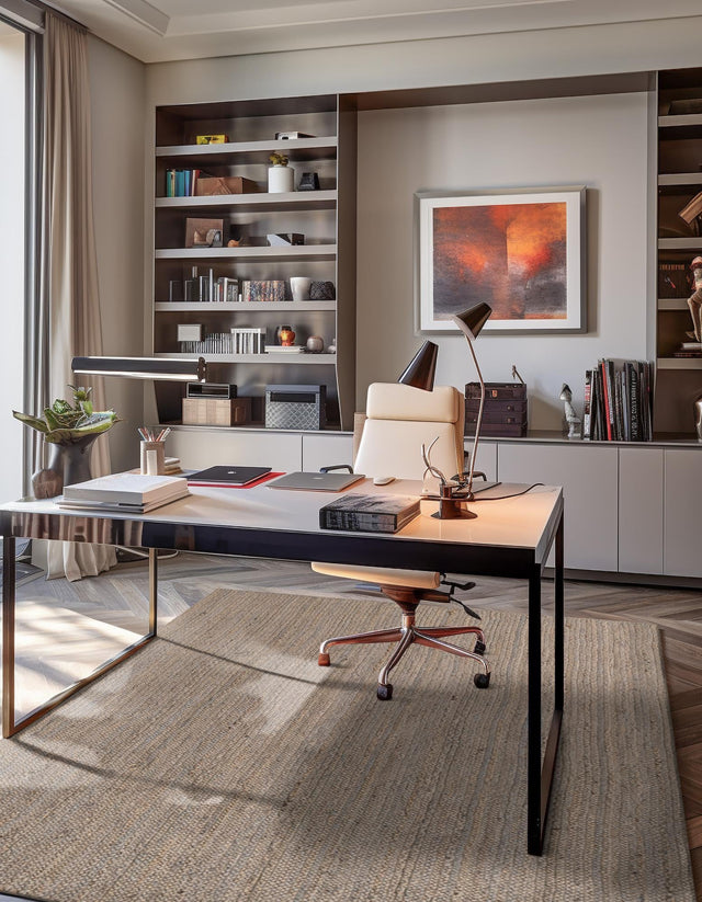 Gray 6' 1 x 9' Braided Jute Rectangle Area Rug 100% Jute Hand Braided Natural Eco-Friendly Boho Style Carpet for Living Rooms Dining Office Space Dorms for Sale at Rug Engine