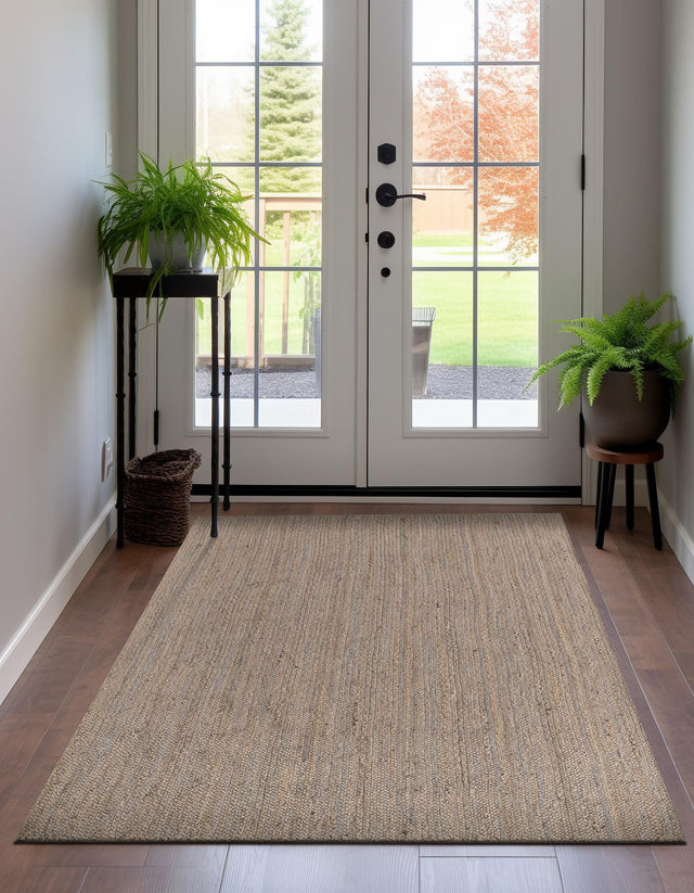 Gray 9' x 12' 2 Braided Jute Rectangle Area Rug 100% Jute Hand Braided Natural Eco-Friendly Boho Style Carpet for Living Rooms Dining Office Space Dorms for Sale at Rug Engine