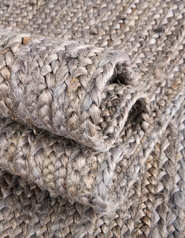 Gray 4' 1 x 6' 1 Braided Jute Rectangle Area Rug 100% Jute Hand Braided Natural Eco-Friendly Boho Style Carpet for Living Rooms Dining Office Space Dorms for Sale at Rug Engine