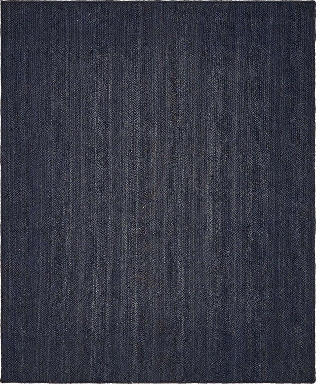 Navy Blue 8' x 10' Braided Jute Rectangle Area Rug 100% Jute Hand Braided Natural Eco-Friendly Boho Style Carpet for Living Rooms Dining Office Space Dorms for Sale at Rug Engine