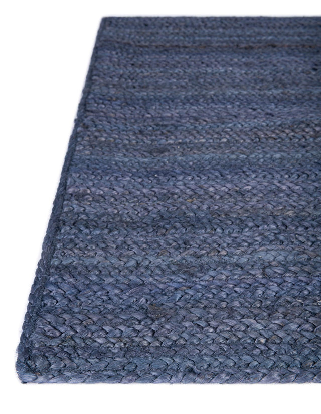 Navy Blue 7' 1 x 10' Braided Jute Rectangle Area Rug 100% Jute Hand Braided Natural Eco-Friendly Boho Style Carpet for Living Rooms Dining Office Space Dorms for Sale at Rug Engine