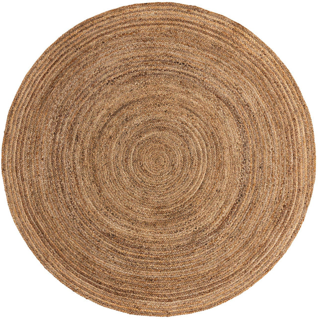 Natural 8' x 8' Braided Jute Round Area Rug 100% Jute Hand Braided Natural Eco-Friendly Boho Style Carpet for Living Rooms Dining Office Space Dorms for Sale at Rug Engine