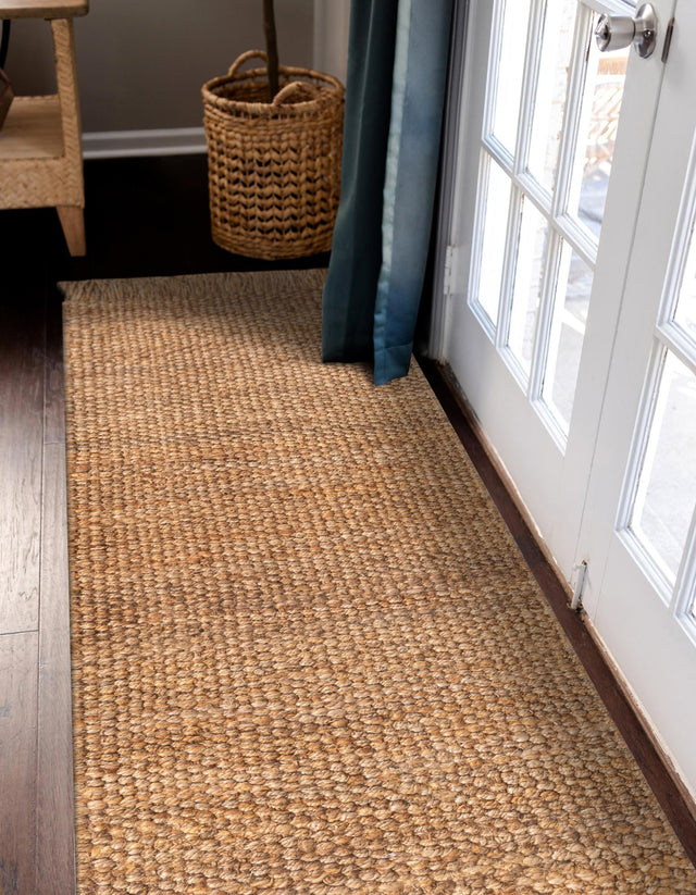 Natural 2' x 4' 1 Chunky Jute Runner Area Rug 100% All Natural Jute Sustainable Eco-Friendly Carpet Mat for Natural Interior Design Homes for Sale at Rug Engine