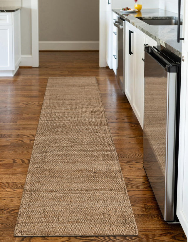 Natural 2' 7 x 12' Chunky Jute Runner Area Rug 100% All Natural Jute Sustainable Eco-Friendly Carpet Mat for Natural Interior Design Homes for Sale at Rug Engine
