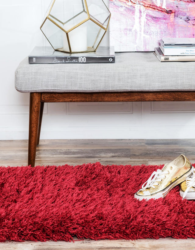 Lipstick 2' x 6' 1 Marilyn Monroe Opulence Shag Runner Area Rug Thick Soft Touch Fluffy & Plush Shaggy Pile 100% Polyester Carpet for Living, Dining, Bedroom, Office for Sale at Rug Engine