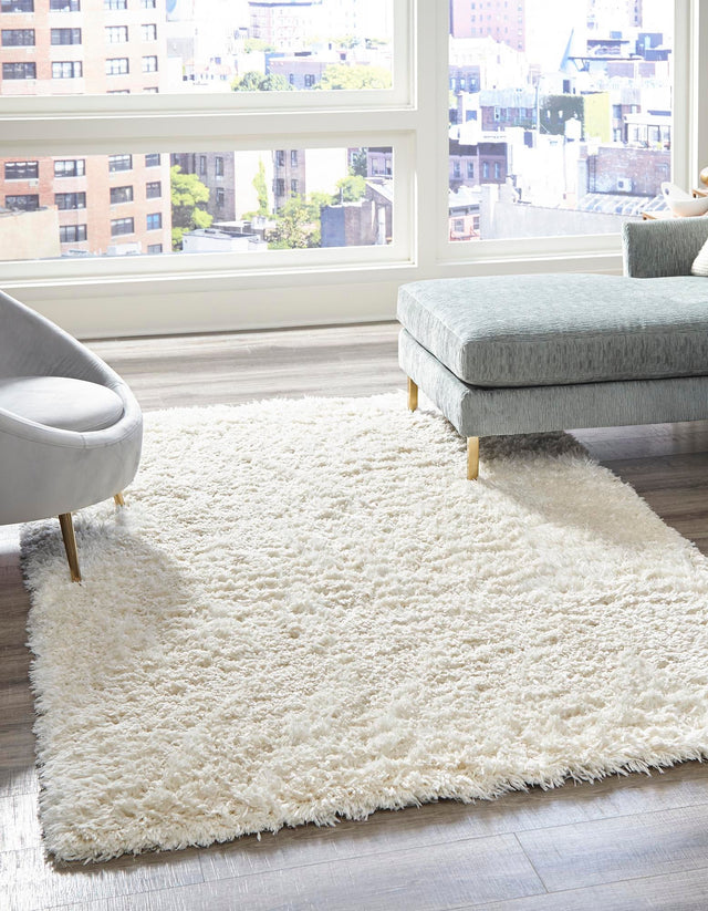 Bone 1' 4 x 1' 4 Marilyn Monroe Opulence Shag Sample Area Rug Thick Soft Touch Fluffy & Plush Shaggy Pile 100% Polyester Carpet for Living, Dining, Bedroom, Office for Sale at Rug Engine