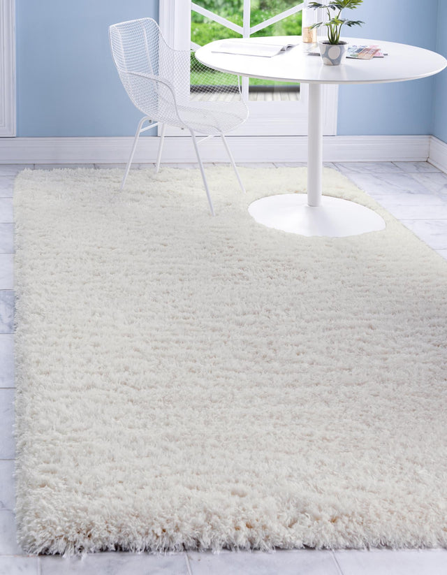 Bone 4' 1 x 6' 1 Marilyn Monroe Opulence Shag Rectangle Area Rug Thick Soft Touch Fluffy & Plush Shaggy Pile 100% Polyester Carpet for Living, Dining, Bedroom, Office for Sale at Rug Engine