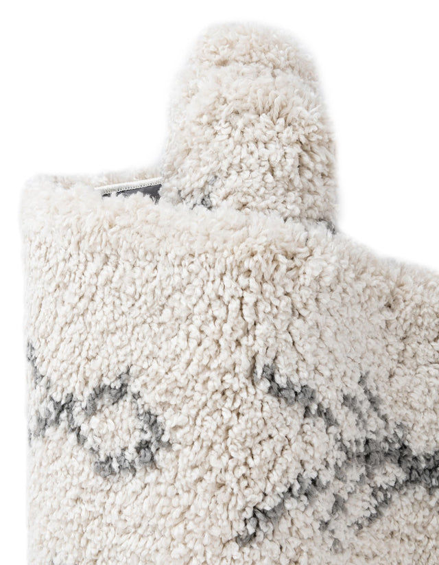 Pure Ivory 4' 1 x 6' 1 Rabat Shag Rectangle Area Rug Thick Soft Touch Fluffy & Plush Shaggy Pile