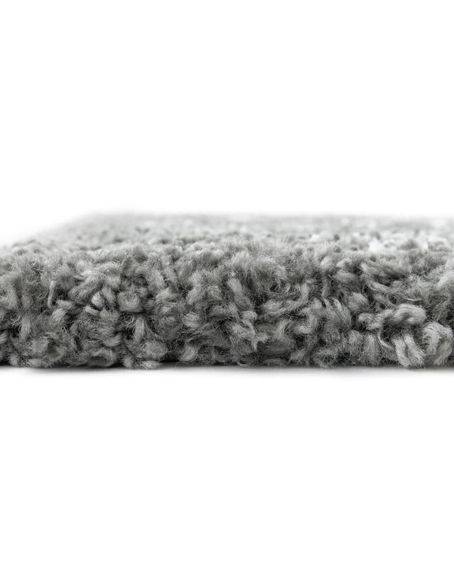 Gray 5' 1 x 8' Rabat Shag Rectangle Area Rug Thick Soft Touch Fluffy & Plush Shaggy Pile Durable Geometric Carpet for Luxury Interior Design for Sale at Rug Engine