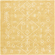 Yellow 8' x 8' Rabat Shag Square Area Rug Thick Soft Touch Fluffy & Plush Shaggy Pile