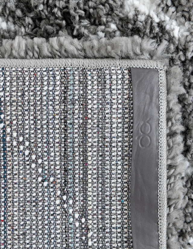 Gray 5' 1 x 8' Rabat Shag Rectangle Area Rug Thick Soft Touch Fluffy & Plush Shaggy Pile Durable Geometric Carpet for Luxury Interior Design for Sale at Rug Engine