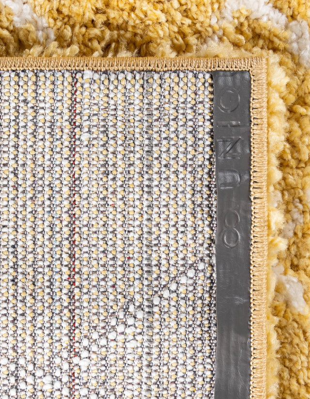 Yellow 8' x 10' Rabat Shag Rectangle Area Rug Thick Soft Touch Fluffy & Plush Shaggy Pile Durable Geometric Carpet for Luxury Interior Design for Sale at Rug Engine