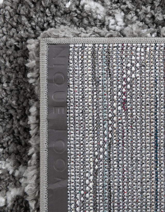 Gray 2' 7 x 10' Rabat Shag Runner Area Rug Thick Soft Touch Fluffy & Plush Shaggy Pile Durable Geometric Carpet for Luxury Interior Design for Sale at Rug Engine