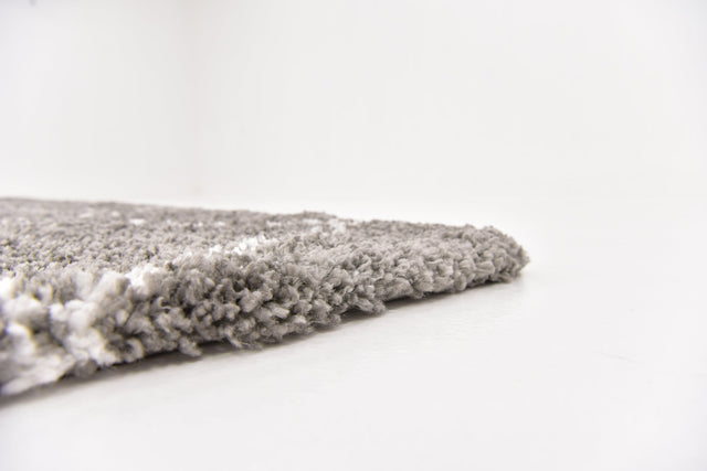 Gray 8' x 8' Rabat Shag Square Area Rug Thick Soft Touch Fluffy & Plush Shaggy Pile Durable Geometric Carpet for Luxury Interior Design for Sale at Rug Engine