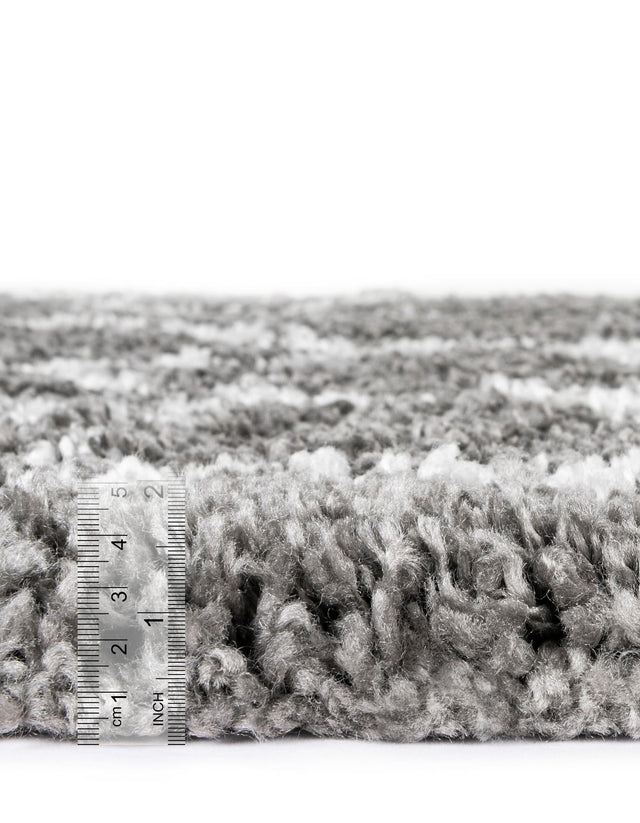 Gray 2' 7 x 6' 1 Rabat Shag Runner Area Rug Thick Soft Touch Fluffy & Plush Shaggy Pile Durable Geometric Carpet for Luxury Interior Design for Sale at Rug Engine