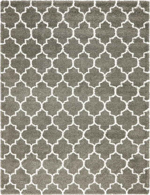 Gray 9' x 12' 2 Rabat Shag Rectangle Area Rug Thick Soft Touch Fluffy & Plush Shaggy Pile Durable Geometric Carpet for Luxury Interior Design for Sale at Rug Engine