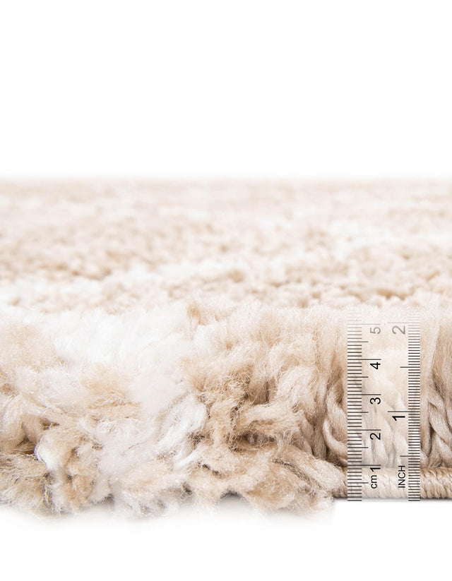 Taupe 4' 1 x 6' 1 Rabat Shag Rectangle Area Rug Thick Soft Touch Fluffy & Plush Shaggy Pile Durable Geometric Carpet for Luxury Interior Design for Sale at Rug Engine
