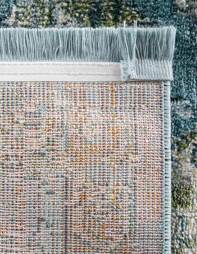 Light Blue 9' x 12' Baracoa Rectangle Area Rug 100% Polypropylene Distressed Vintage Living Dining Room Office Traditional Carpet for Sale at Rug Engine