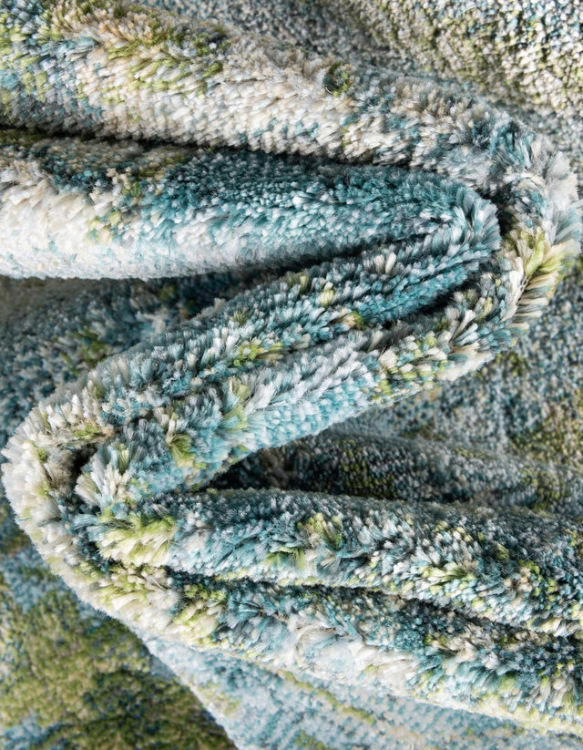 Light Blue 2' x 8' Baracoa Runner Area Rug 100% Polypropylene Distressed Vintage Living Dining Room Office Traditional Carpet for Sale at Rug Engine