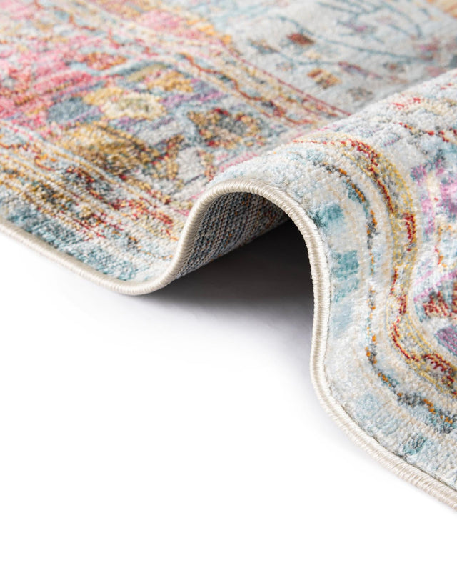 Light Blue 2' 2 x 8' Baracoa Runner Area Rug 100% Polypropylene Distressed Vintage Living Dining Room Office Traditional Carpet for Sale at Rug Engine