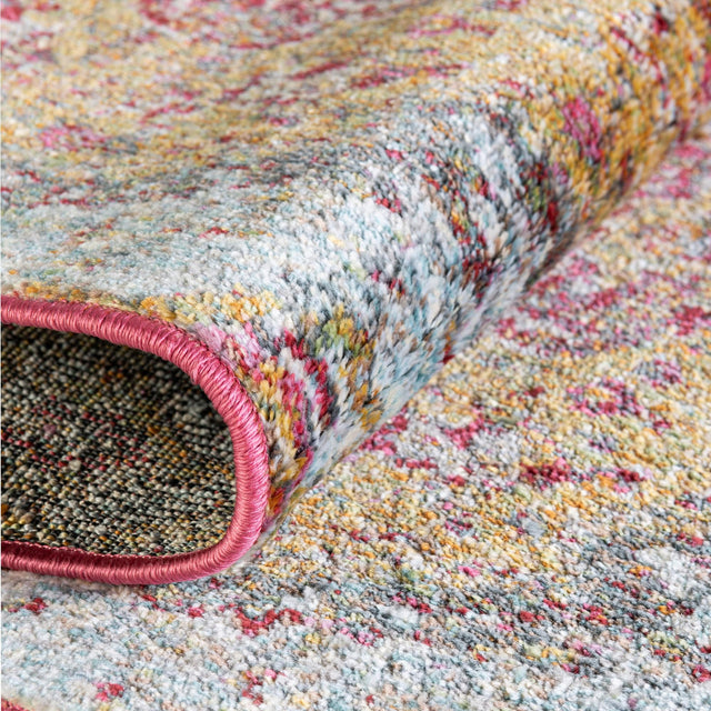 Gold 2' 7 x 10' Baracoa Runner Area Rug 100% Polypropylene Distressed Vintage Living Dining Room Office Traditional Carpet for Sale at Rug Engine