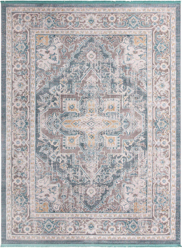 Gray 10' x 13' 1 Baracoa Rectangle Area Rug 100% Polypropylene Distressed Vintage Living Dining Room Office Traditional Carpet for Sale at Rug Engine