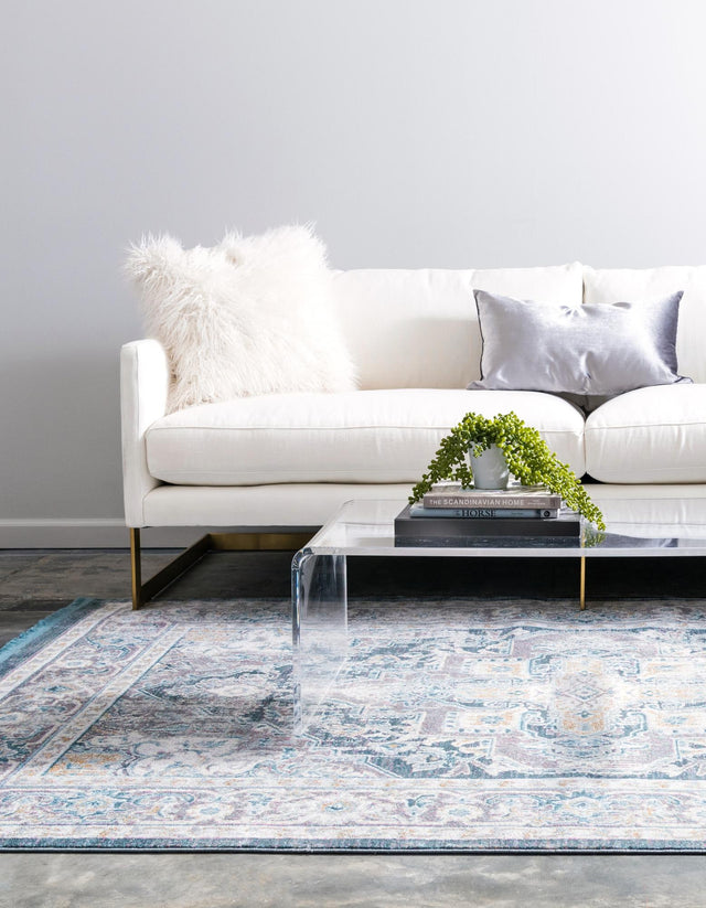 Gray 7' x 10' Baracoa Rectangle Area Rug 100% Polypropylene Distressed Vintage Living Dining Room Office Traditional Carpet for Sale at Rug Engine