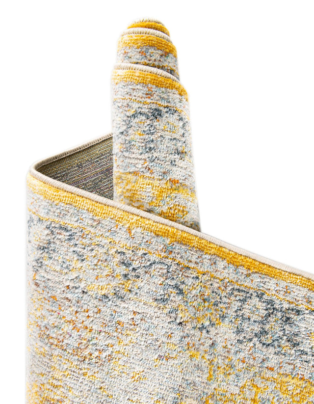 Yellow 2' 7 x 12' Baracoa Runner Area Rug 100% Polypropylene Distressed Vintage Living Dining Room Office Traditional Carpet for Sale at Rug Engine