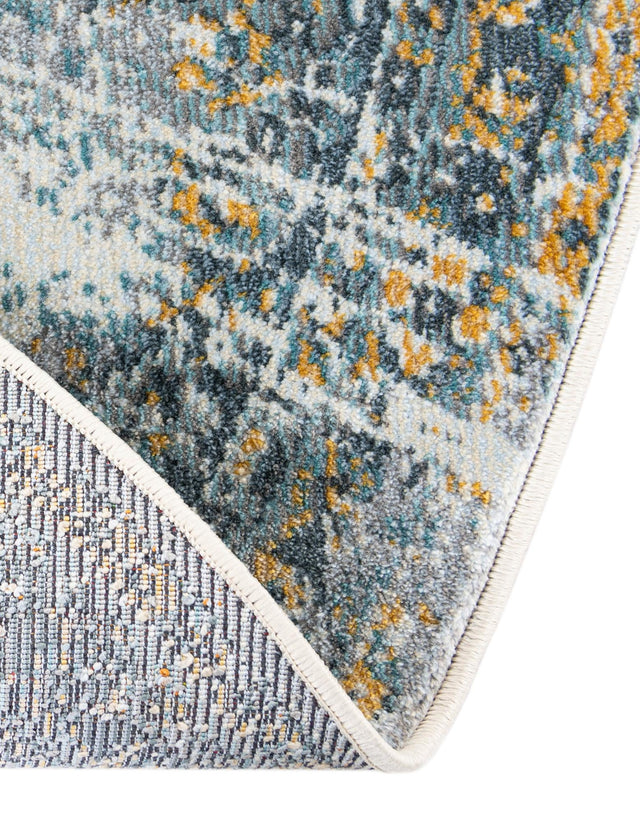 Gray 8' x 8' Baracoa Round Area Rug 100% Polypropylene Distressed Vintage Living Dining Room Office Traditional Carpet for Sale at Rug Engine