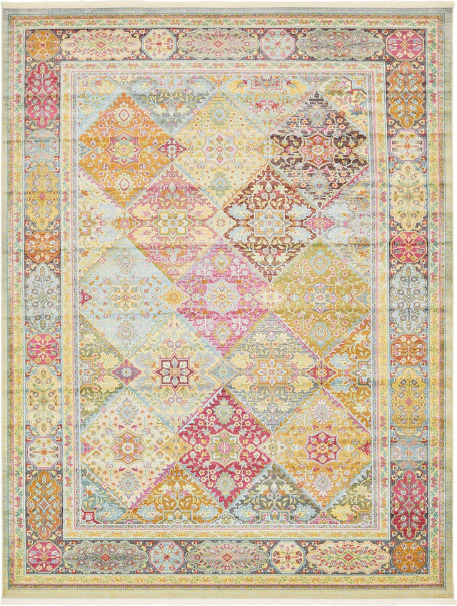 Multicolor 10' x 13' 1 Baracoa Rectangle Area Rug 100% Polypropylene Distressed Vintage Living Dining Room Office Traditional Carpet for Sale at Rug Engine
