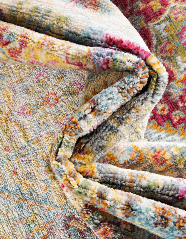 Multicolor 9' x 12' Baracoa Rectangle Area Rug 100% Polypropylene Distressed Vintage Living Dining Room Office Traditional Carpet for Sale at Rug Engine