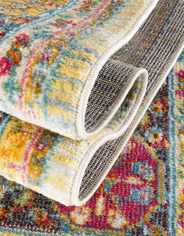 Multicolor 8' x 10' Baracoa Rectangle Area Rug 100% Polypropylene Distressed Vintage Living Dining Room Office Traditional Carpet for Sale at Rug Engine