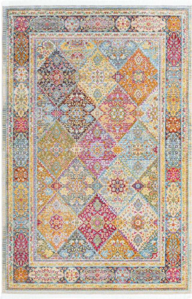 Multicolor 5' 5 x 8' Baracoa Rectangle Area Rug 100% Polypropylene Distressed Vintage Living Dining Room Office Traditional Carpet for Sale at Rug Engine
