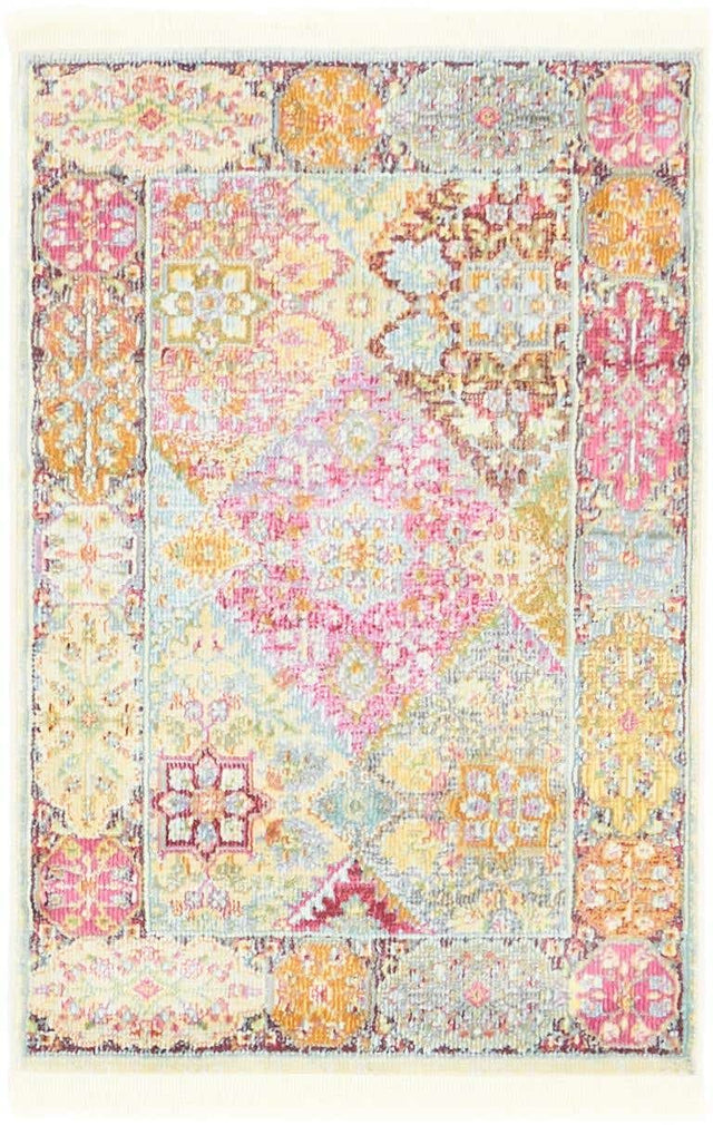 Multicolor 2' 2 x 3' 1 Baracoa Rectangle Area Rug 100% Polypropylene Distressed Vintage Living Dining Room Office Traditional Carpet for Sale at Rug Engine