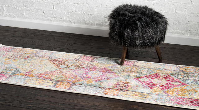 Multicolor 2' 2 x 6' 1 Baracoa Runner Area Rug 100% Polypropylene Distressed Vintage Living Dining Room Office Traditional Carpet for Sale at Rug Engine