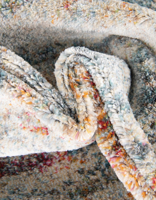 Cream 8' x 10' Baracoa Rectangle Area Rug 100% Polypropylene Distressed Vintage Living Dining Room Office Traditional Carpet for Sale at Rug Engine