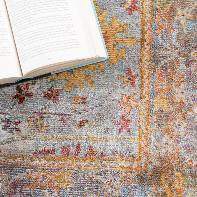 Light Blue 10' x 13' 1 Baracoa Rectangle Area Rug 100% Polypropylene Distressed Vintage Living Dining Room Office Traditional Carpet for Sale at Rug Engine