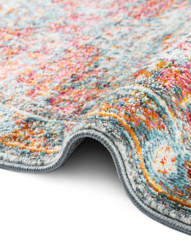 Light Blue 3' 3 x 5' 3 Baracoa Rectangle Area Rug 100% Polypropylene Distressed Vintage Living Dining Room Office Traditional Carpet for Sale at Rug Engine